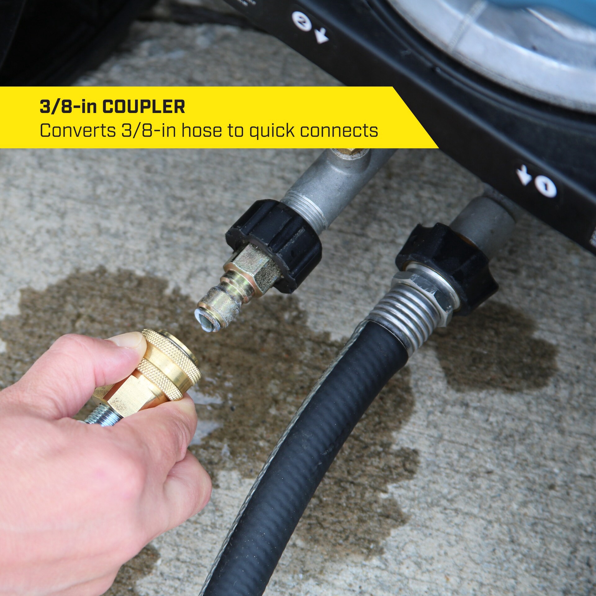 slide 3 of 6, SurfaceMaxx up to 4500 PSI 3/8-in to 3/8-in Brass Gas and Electric Pressure Washers Quick Connect Set, 1 ct