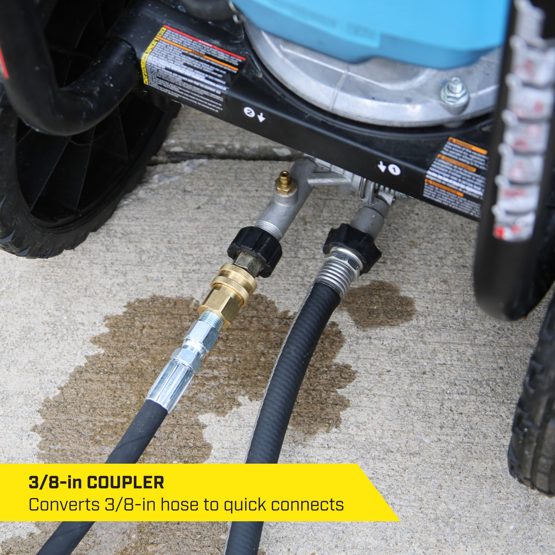 slide 4 of 6, SurfaceMaxx up to 4500 PSI 3/8-in to 3/8-in Brass Gas and Electric Pressure Washers Quick Connect Set, 1 ct