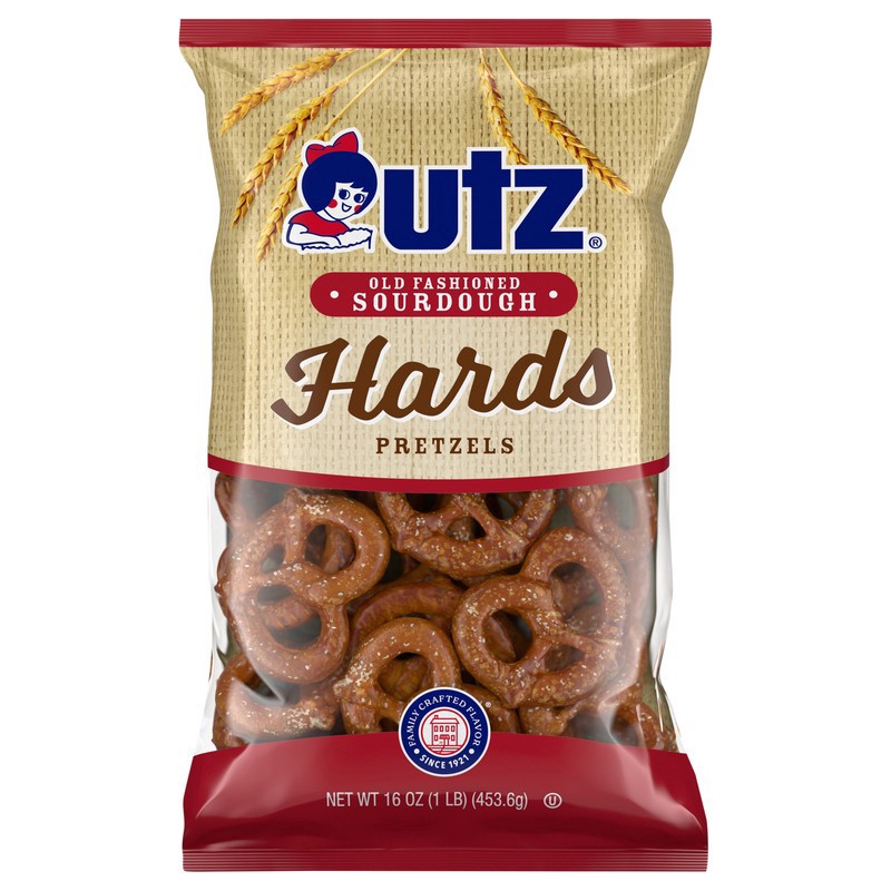 slide 1 of 1, Utz Sourdough Hard Pretzels, 16 oz