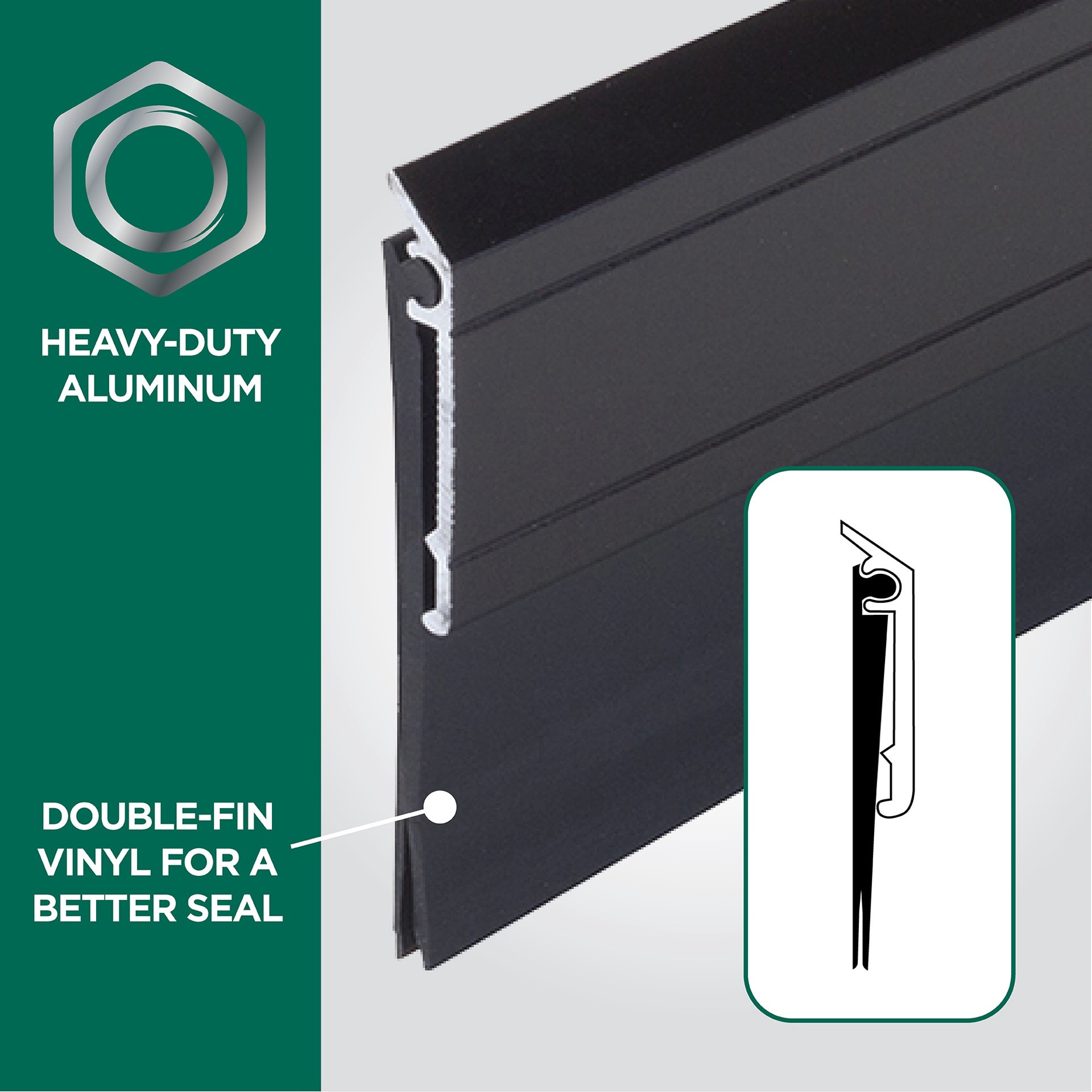 slide 4 of 6, M-D 36-in Bronze Door Sweep (Install with Screws), 1 ct