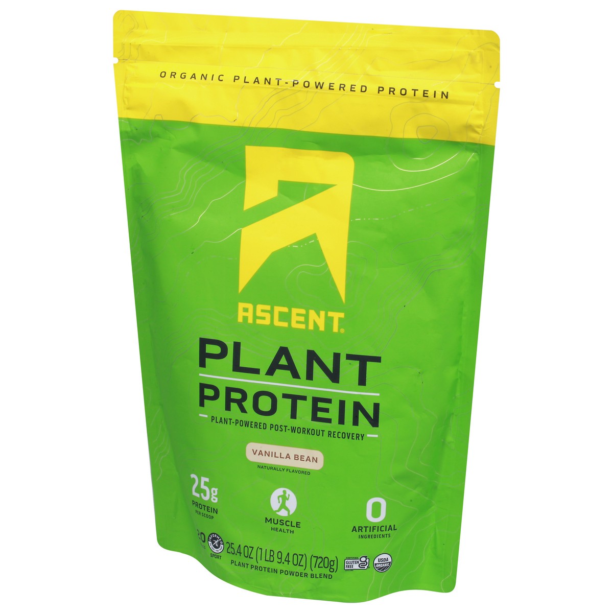 slide 7 of 9, Ascent Organic Vanilla Flavored Plant Protein, 25.4 fl oz