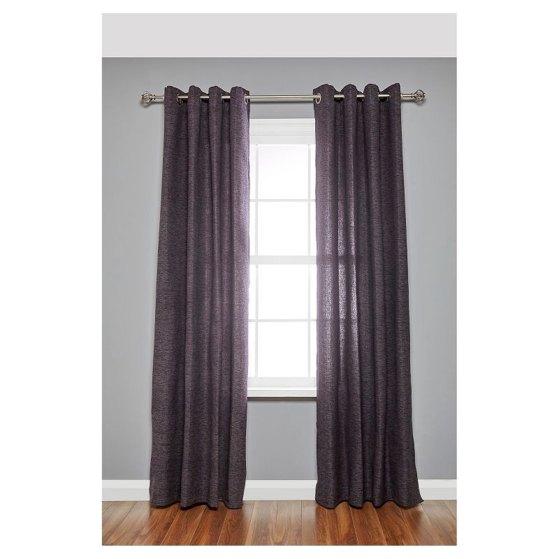 slide 2 of 3, 66"x120" Loft By Umbra Cagio Curtain Rod Matte Nickel, 1 ct