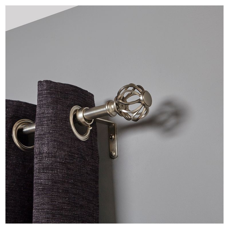 slide 3 of 3, 66"x120" Loft By Umbra Cagio Curtain Rod Matte Nickel, 1 ct