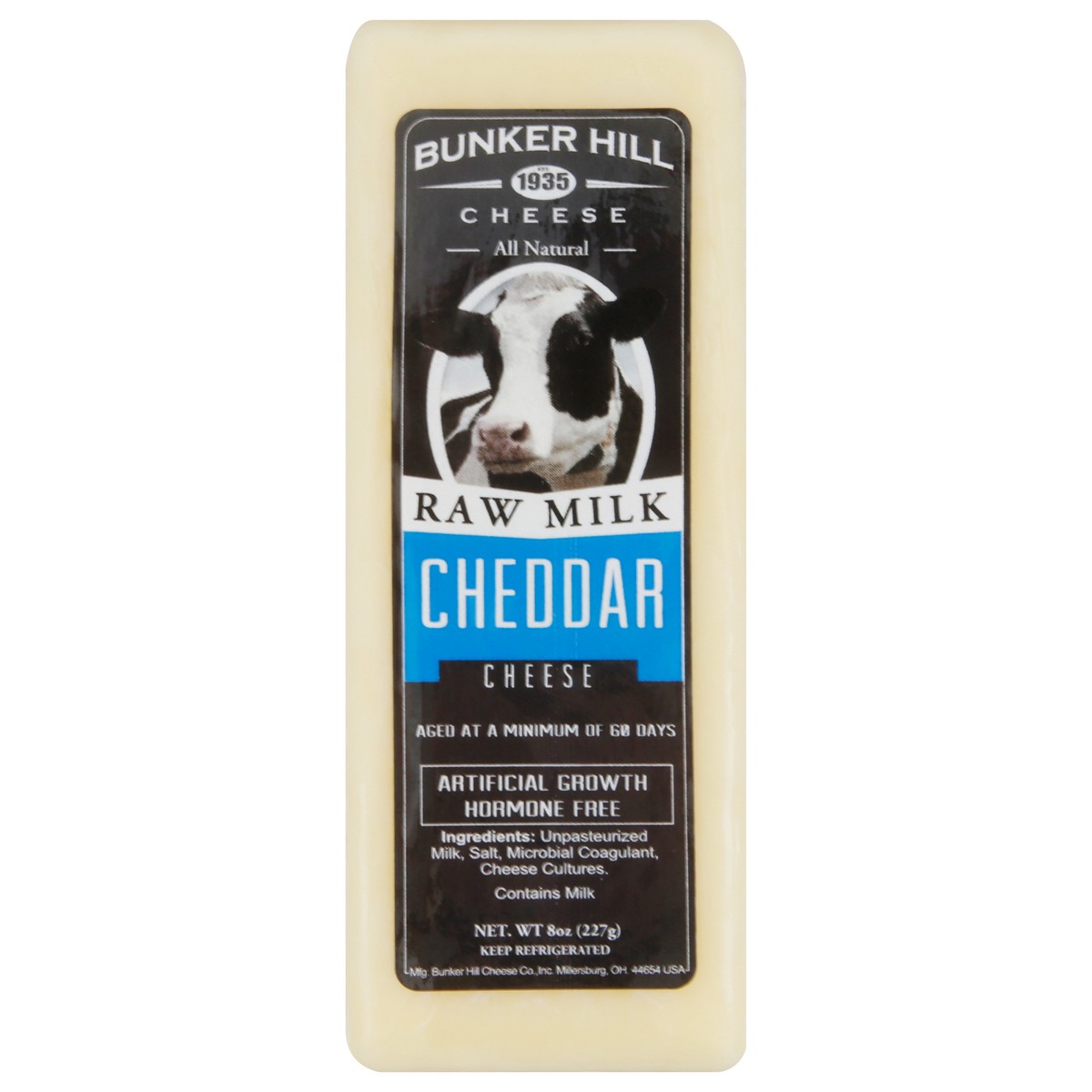 slide 1 of 7, Bunker Hill Raw Milk Cheddar Cheese, 8 oz, 8 oz