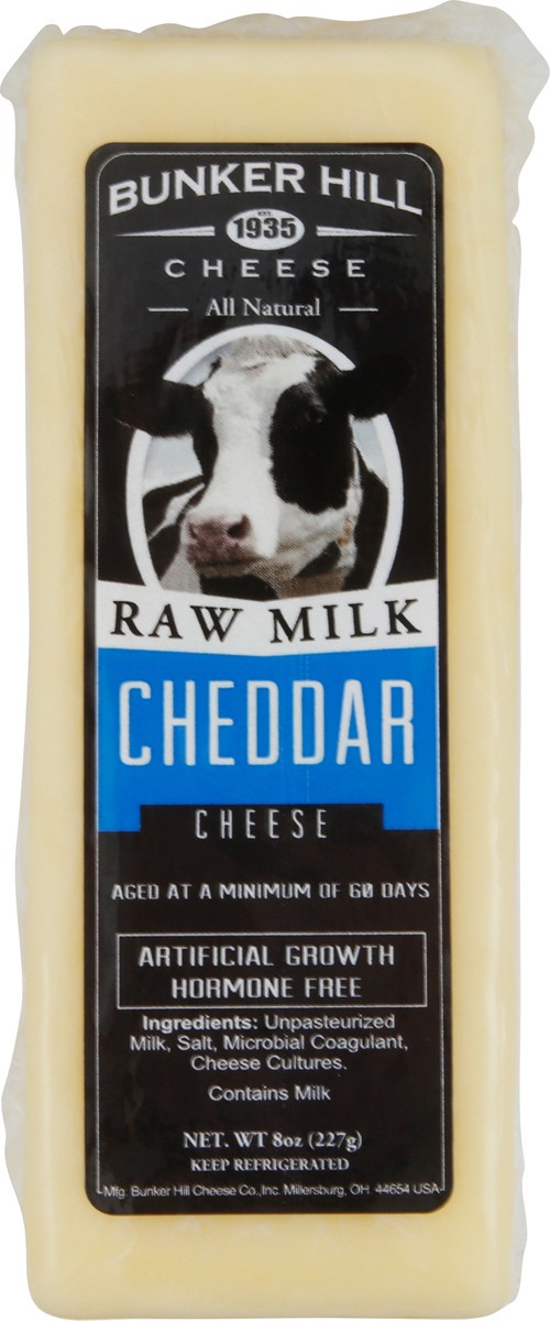 slide 1 of 7, Bunker Hill Raw Milk Cheddar Cheese, 8 oz, 8 oz