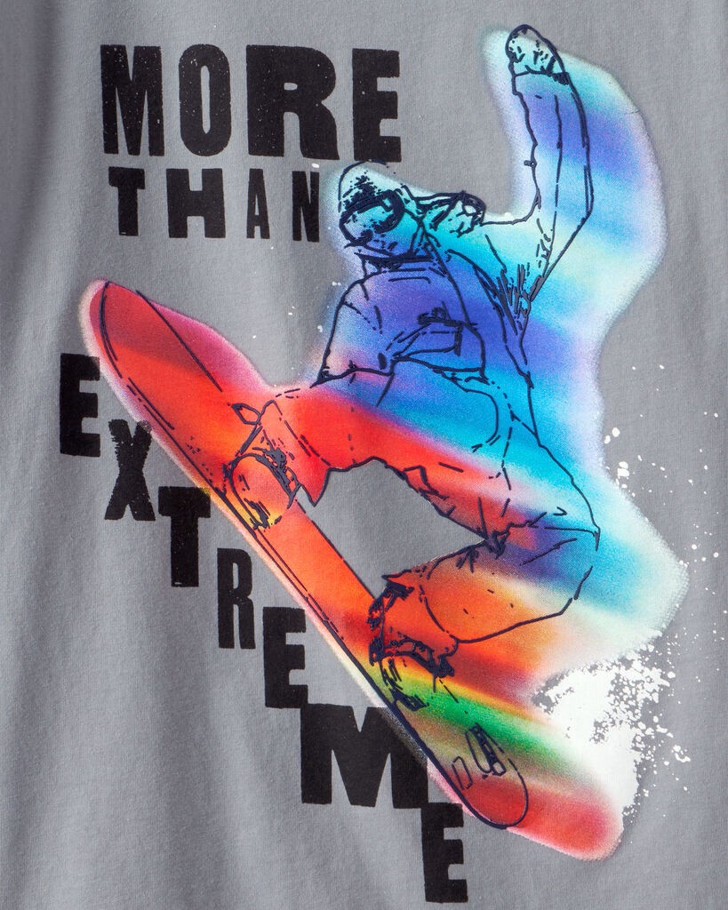 slide 2 of 2, Carter's Carters Boys Skateboard Long-Sleeve Graphic Tee - Grey Grey 14, 1 ct