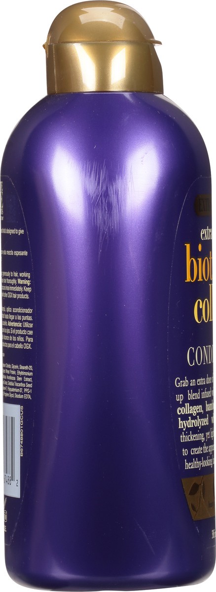 slide 5 of 9, OGX Thick & Full + Biotin & Collagen Extra Strength Volumizing Conditioner with Vitamin B7 & Hydrolyzed Wheat Protein for Fine Hair. Sulfate-Free Surfactants for Thicker, Fuller Hair, 13 Fl Oz, 13 oz
