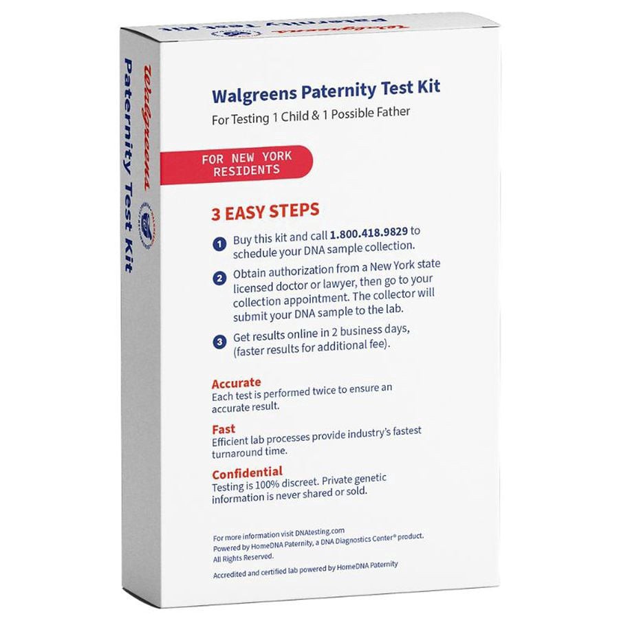 slide 2 of 2, Walgreens Paternity Test for New York Residents, 1 ct