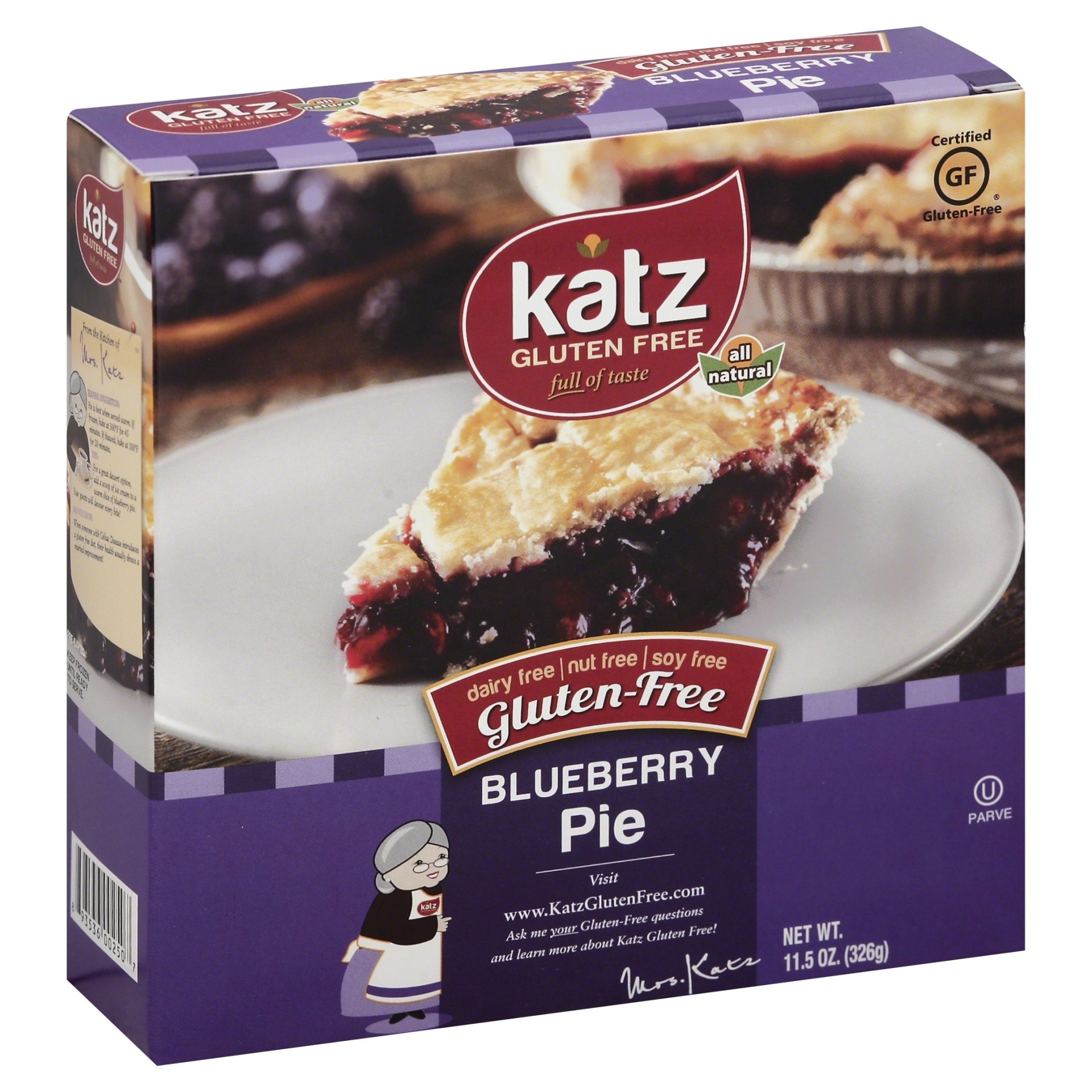 slide 1 of 1, Katz Gluten Free Blueberry Pie, 11.5 oz