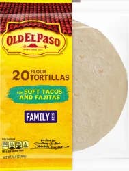 Old El Paso Flour Tortillas, For Soft Tacos And Fajitas, Family Size