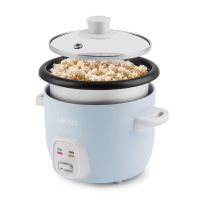 slide 2 of 9, AROMA 4-Cup Pot Style Rice Cooker, Blue, 1 ct
