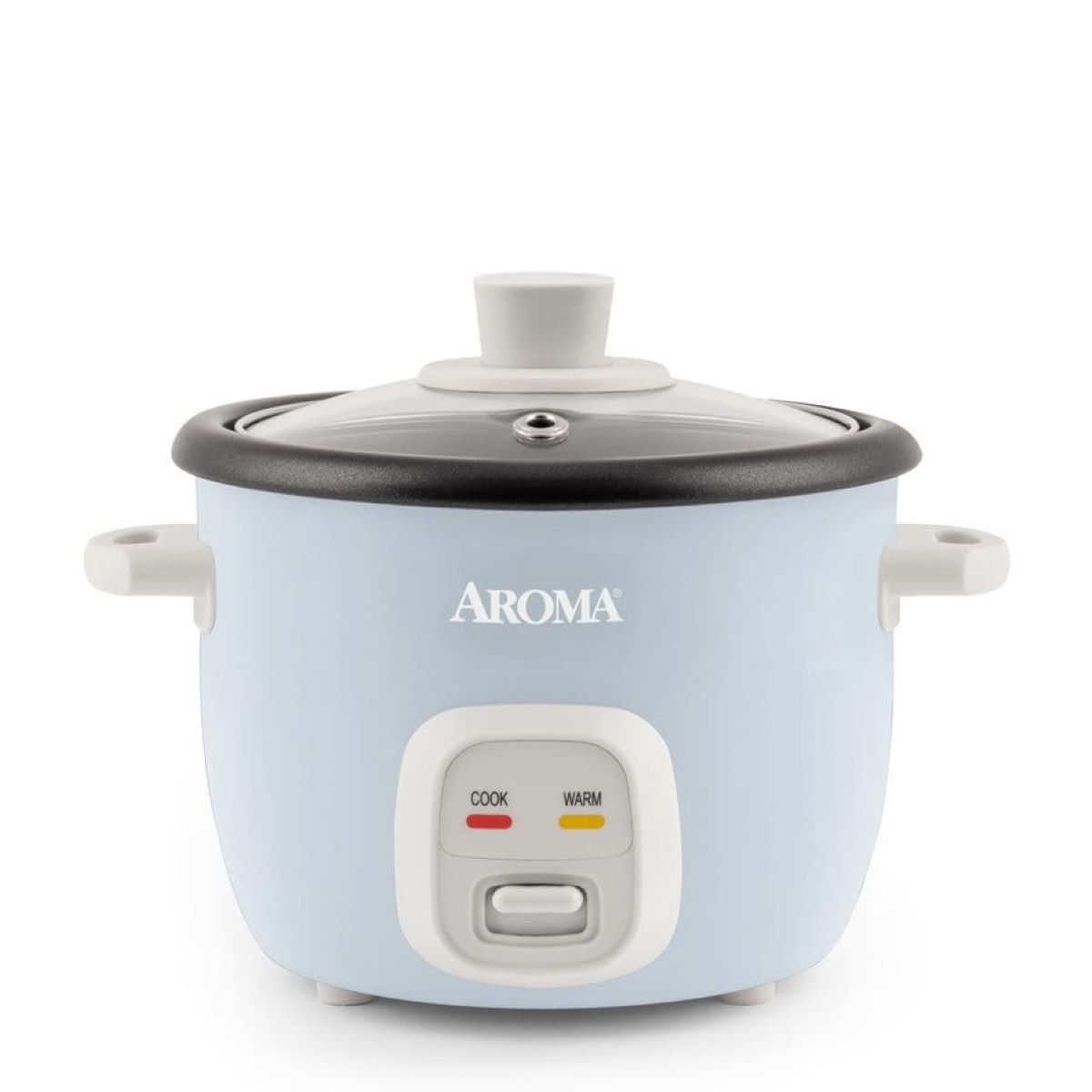 slide 1 of 9, AROMA 4-Cup Pot Style Rice Cooker, Blue, 1 ct
