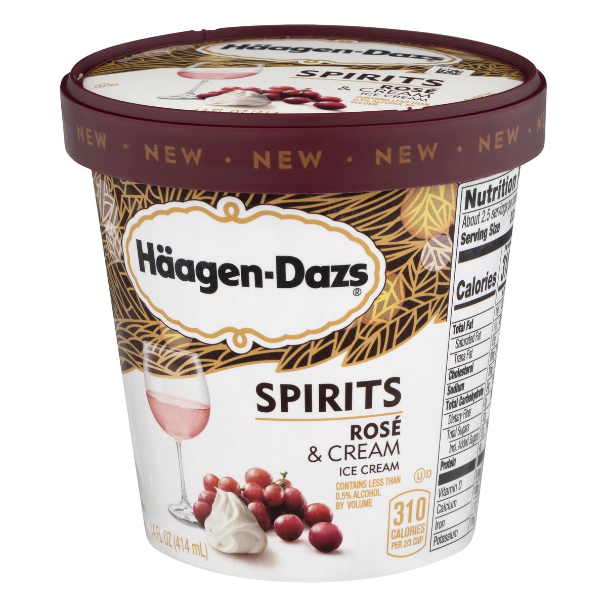 slide 3 of 9, Häagen-Dazs Spirits Rose & Cream Ice Cream 14 fl oz, 14 fl oz
