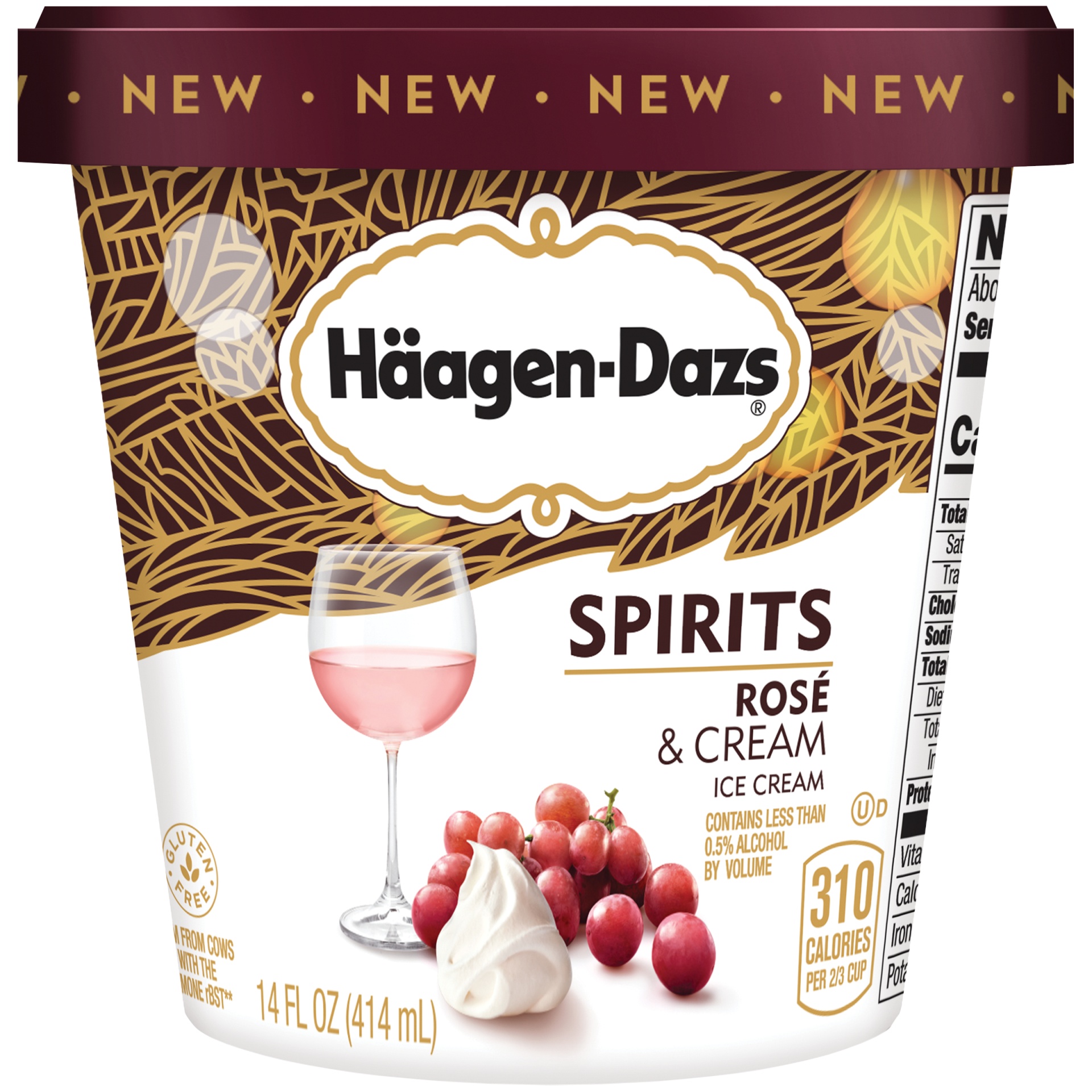 slide 1 of 7, Häagen-Dazs Spirits Rose & Cream Ice Cream, 14 fl oz