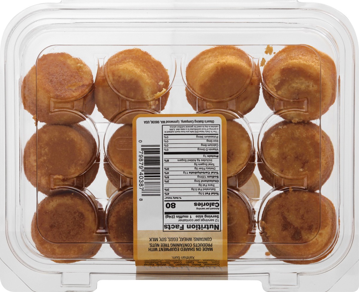slide 5 of 9, Olson's Baking Co. Corn Bread Mini-Muffins, 10 oz