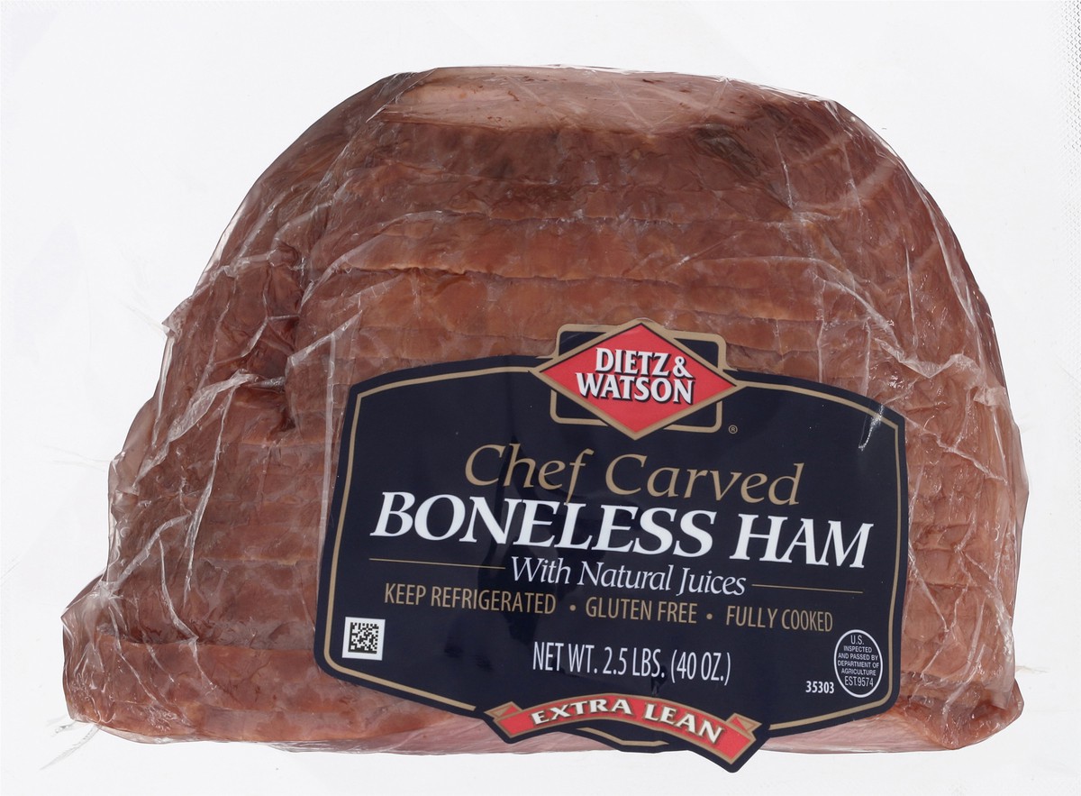 slide 11 of 13, Dietz & Watson Chef Carved Extra Lean Boneless Ham with Natural Juices 2.5 lb, 2.5 lb