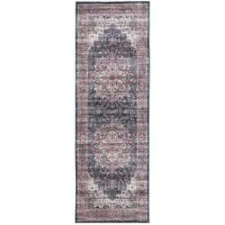 Rugease Velveteen Adrianna Medallion 2x6 Washable Runner