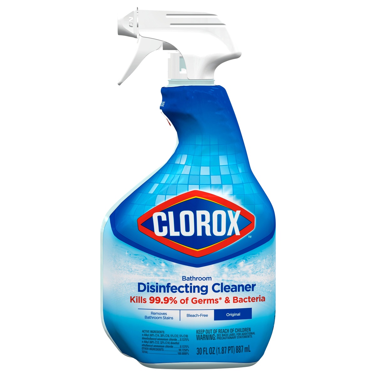 slide 6 of 6, Clorox Disinfecting Bathroom Cleaner Spray Bottle, 30 oz