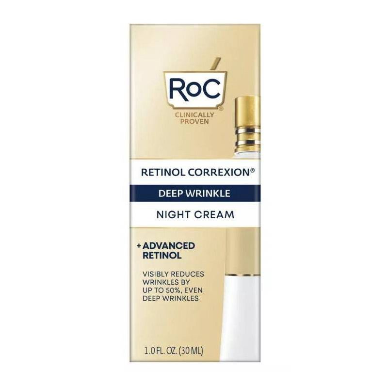 slide 9 of 12, RoC Retinol Anti-Aging + Firming Night Face Moisturizer - 1 fl oz, 1 fl oz