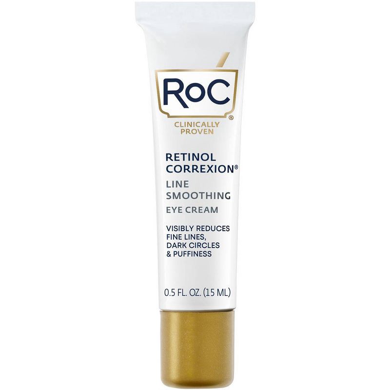 slide 1 of 11, RoC Retinol Correxion Line Smoothing Anti-Aging Wrinkle Eye Cream for Dark Circles & Puffy Eyes - 0.5 fl oz, 0.5 fl oz