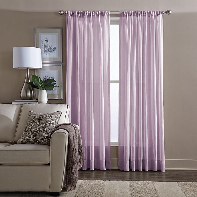 slide 1 of 1, Wamsutta Sheer Window Curtain Panel - Lilac, 95 in