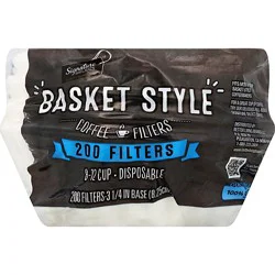 Signature Select Coffee Filters Basket Style 8-12 Cup - 200 Count