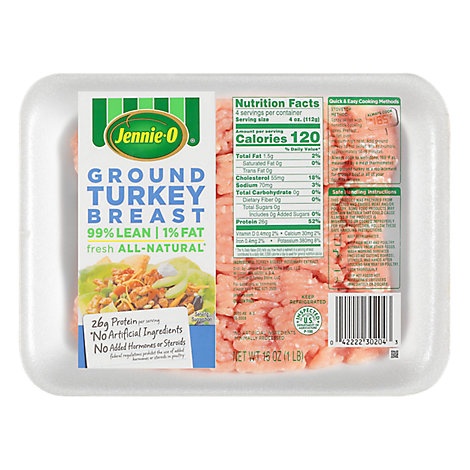 slide 1 of 1, Jennie-O Ground Store Turkey Breast 99% Lean 1% Fat, 16 oz