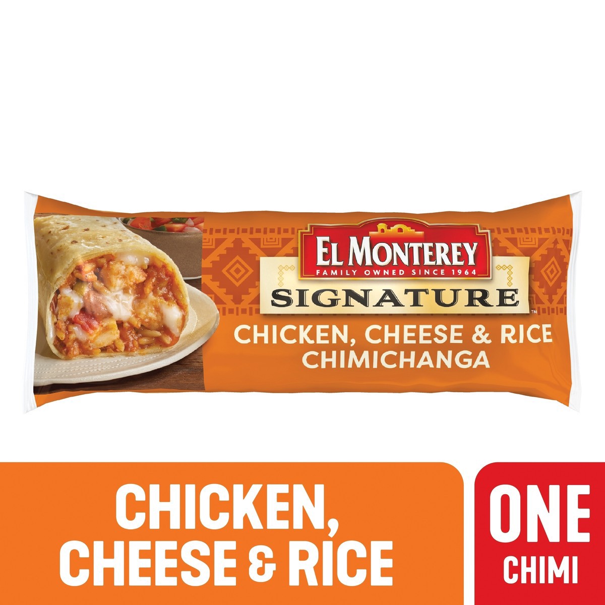 slide 9 of 9, El Monterey Chicken, Cheese & Rice Frozen Chimichanga-El Monterey, 5 oz