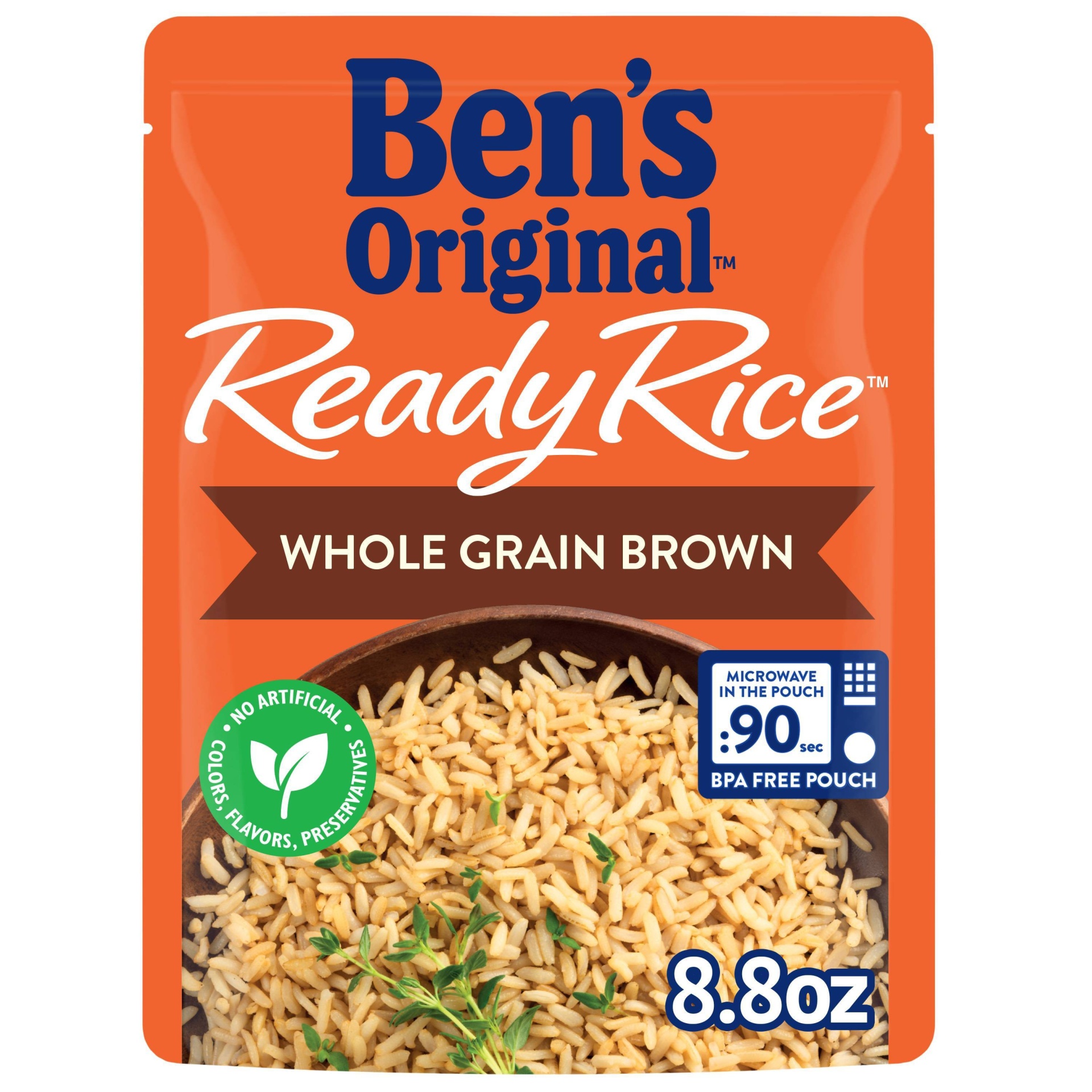 slide 1 of 2, Ben's Original Ready Rice Whole Grain Brown Rice Microwavable Pouch - 8.8oz, 8.8 oz