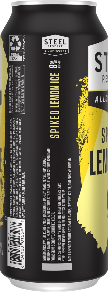 slide 2 of 12, Steel Reserve High Gravity Lemon Ice Single, 24 fl oz