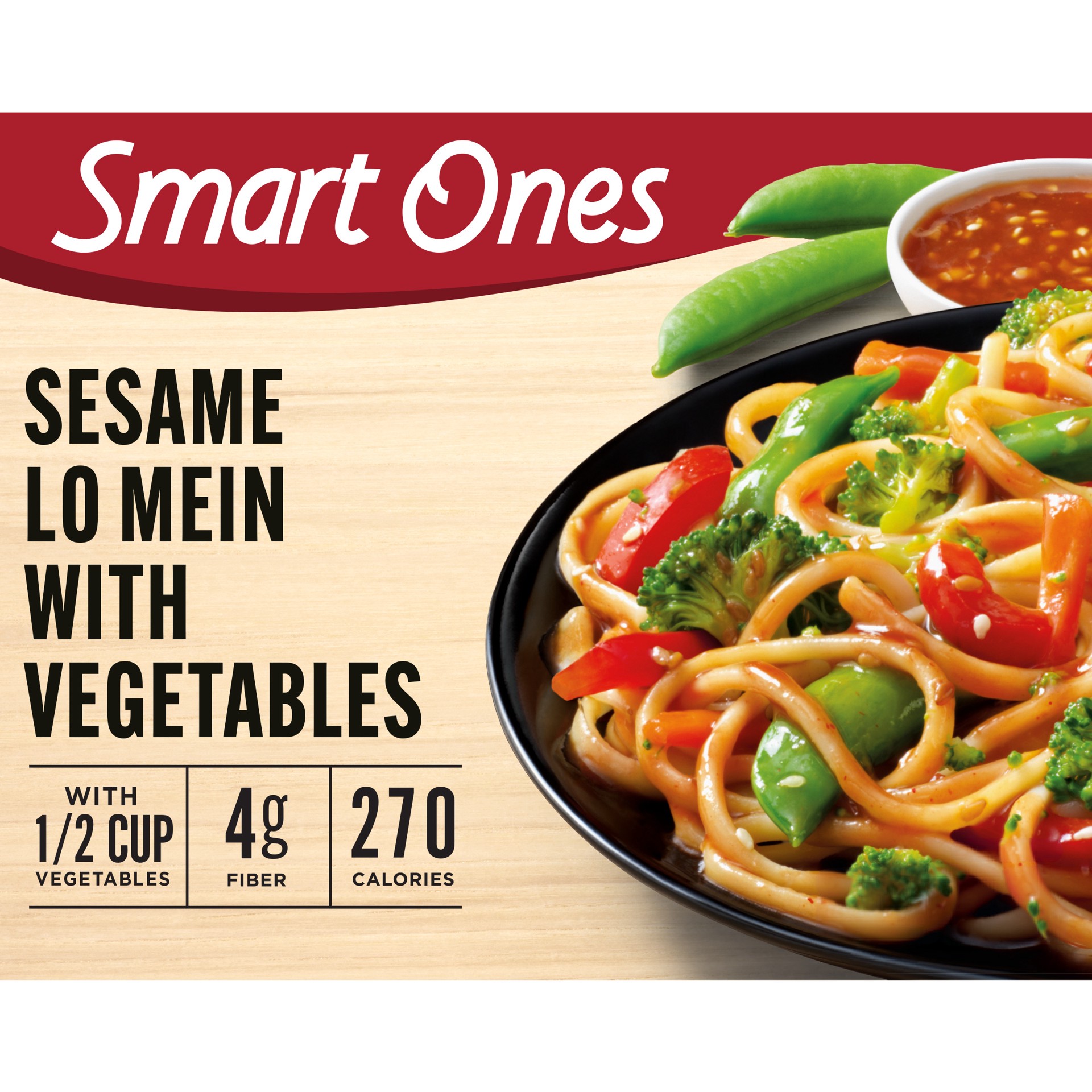 slide 1 of 5, Smart Ones Sesame Lo Mein with Vegetables Frozen Dinner, 9 oz Box, 9 oz