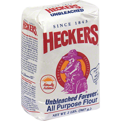 slide 1 of 1, Hecker's Unbleached Flour, 2 lb