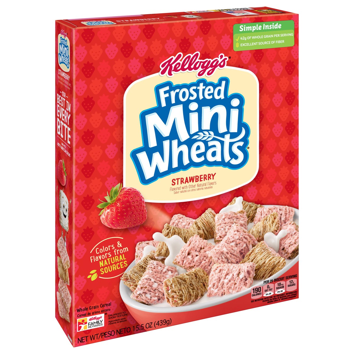 slide 2 of 10, Frosted Mini-Wheats Bite Size Strawberry Delight Cereal, 16.3 oz