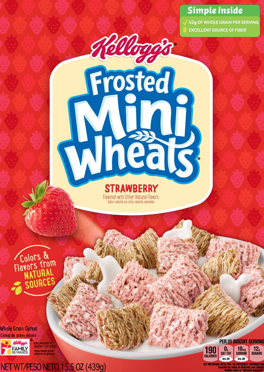 slide 6 of 10, Frosted Mini-Wheats Bite Size Strawberry Delight Cereal, 16.3 oz