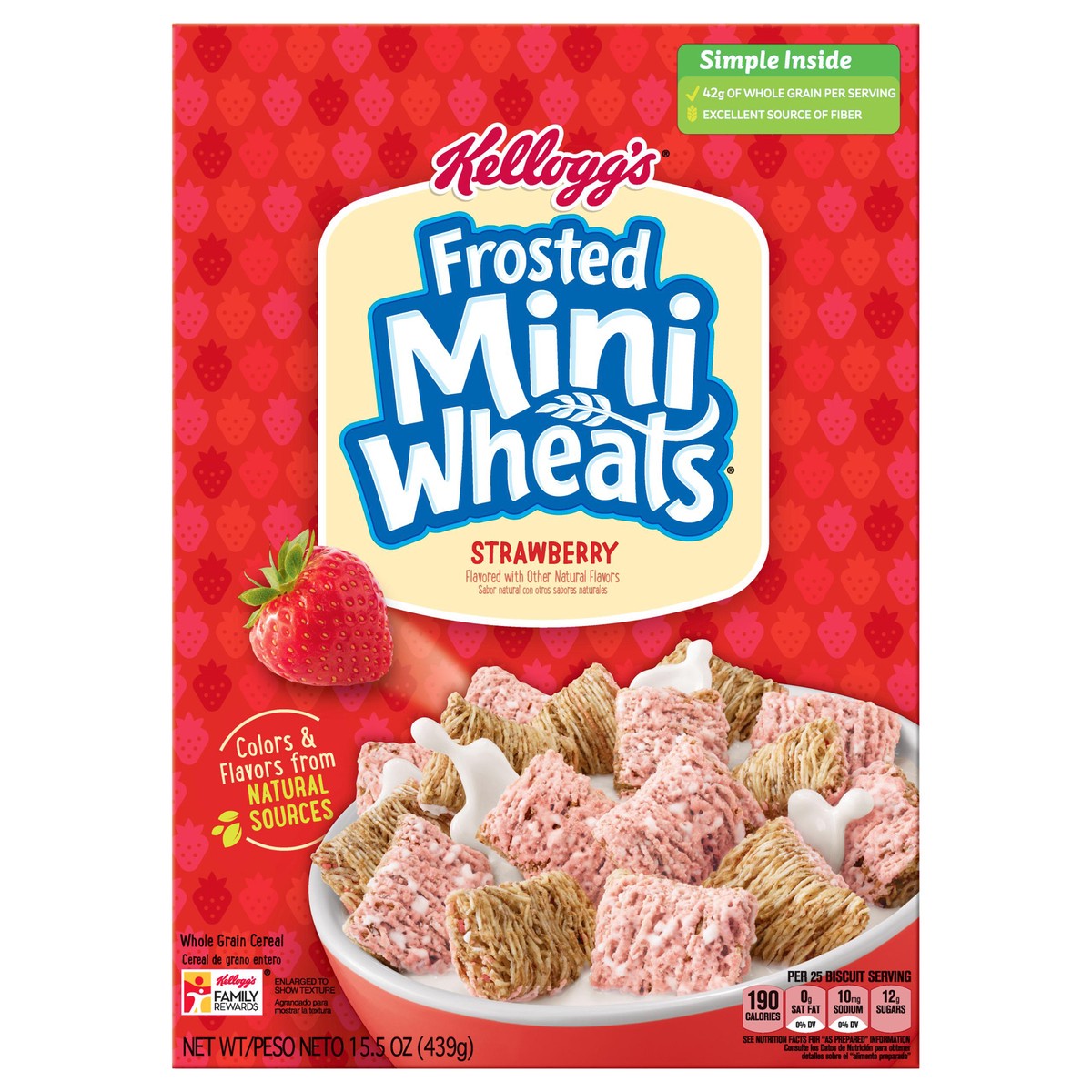 slide 5 of 10, Frosted Mini-Wheats Bite Size Strawberry Delight Cereal, 16.3 oz