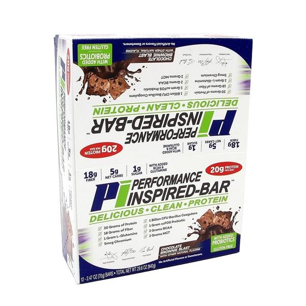 slide 1 of 1, Performance Inspired Nutrition Performance Inspired-Bar Chocolate Brownie Blast, 12 ct; 2.47 oz