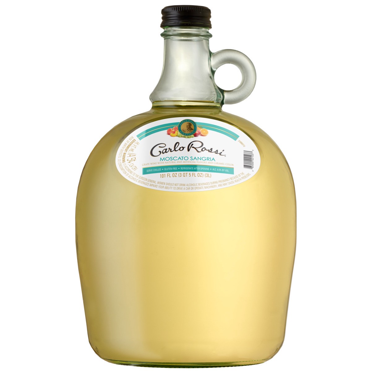 slide 1 of 4, Carlo Rossi Moscato Sangria White Wine 3L, 3 liter