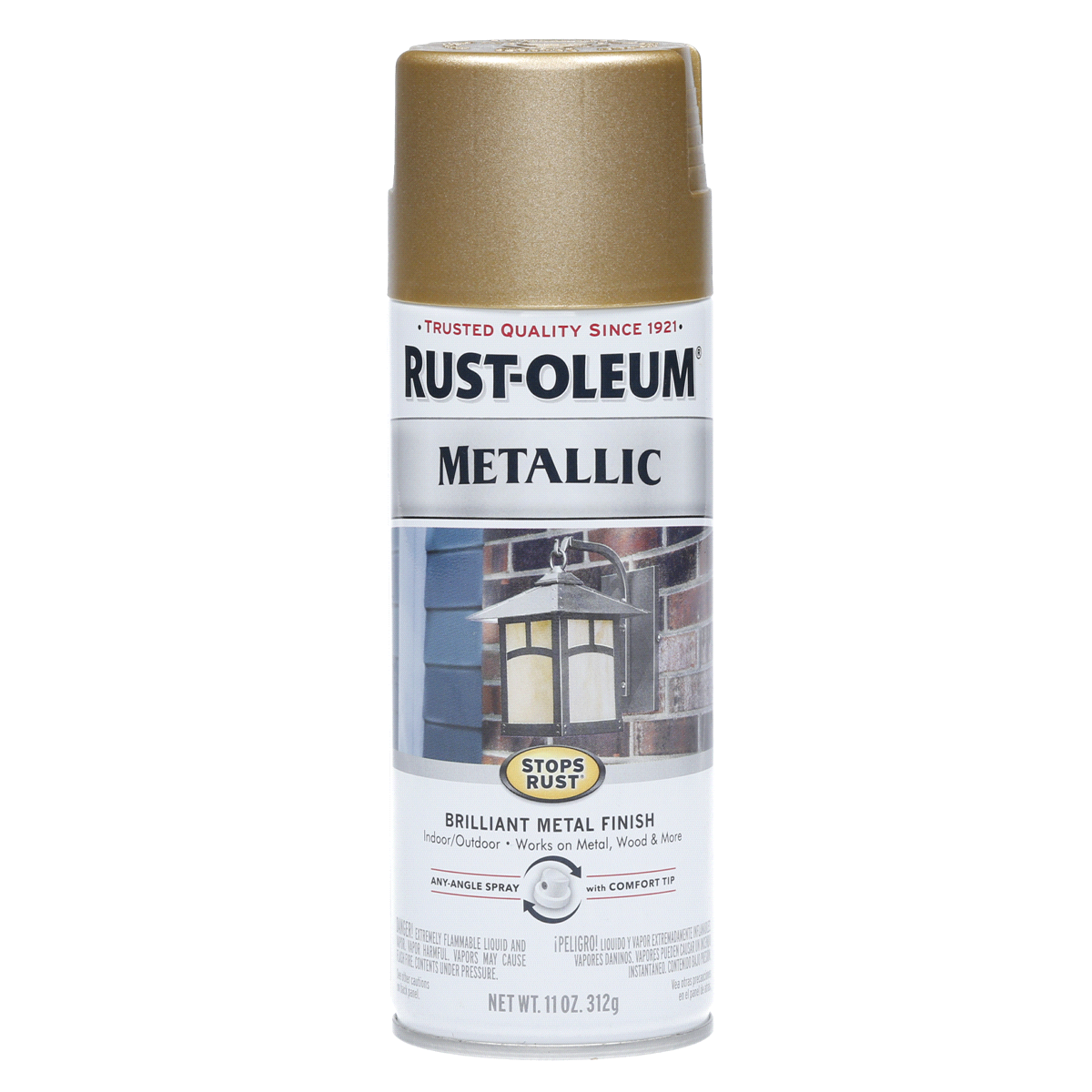 slide 1 of 9, Rust-Oleum Stops Rust Protective Metallic Finish Spray Paint - 286524, Vintage Gold, 11 oz