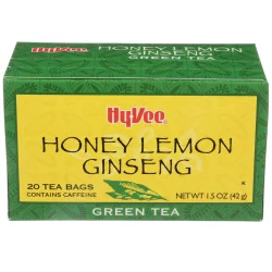 Hy-vee Honey Lemon Ginseng Green Tea Bags - 20 ct; 1.5 oz