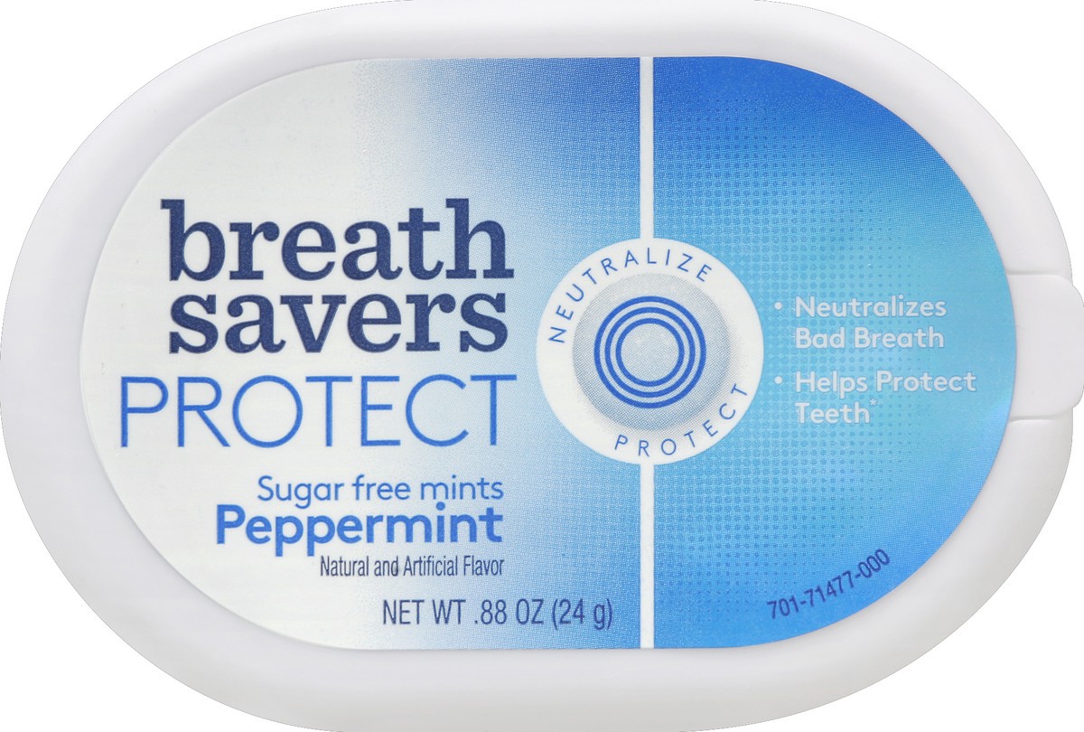 slide 4 of 4, Breath Savers Peppermint Protect Sugar Free Mints, 1 ct