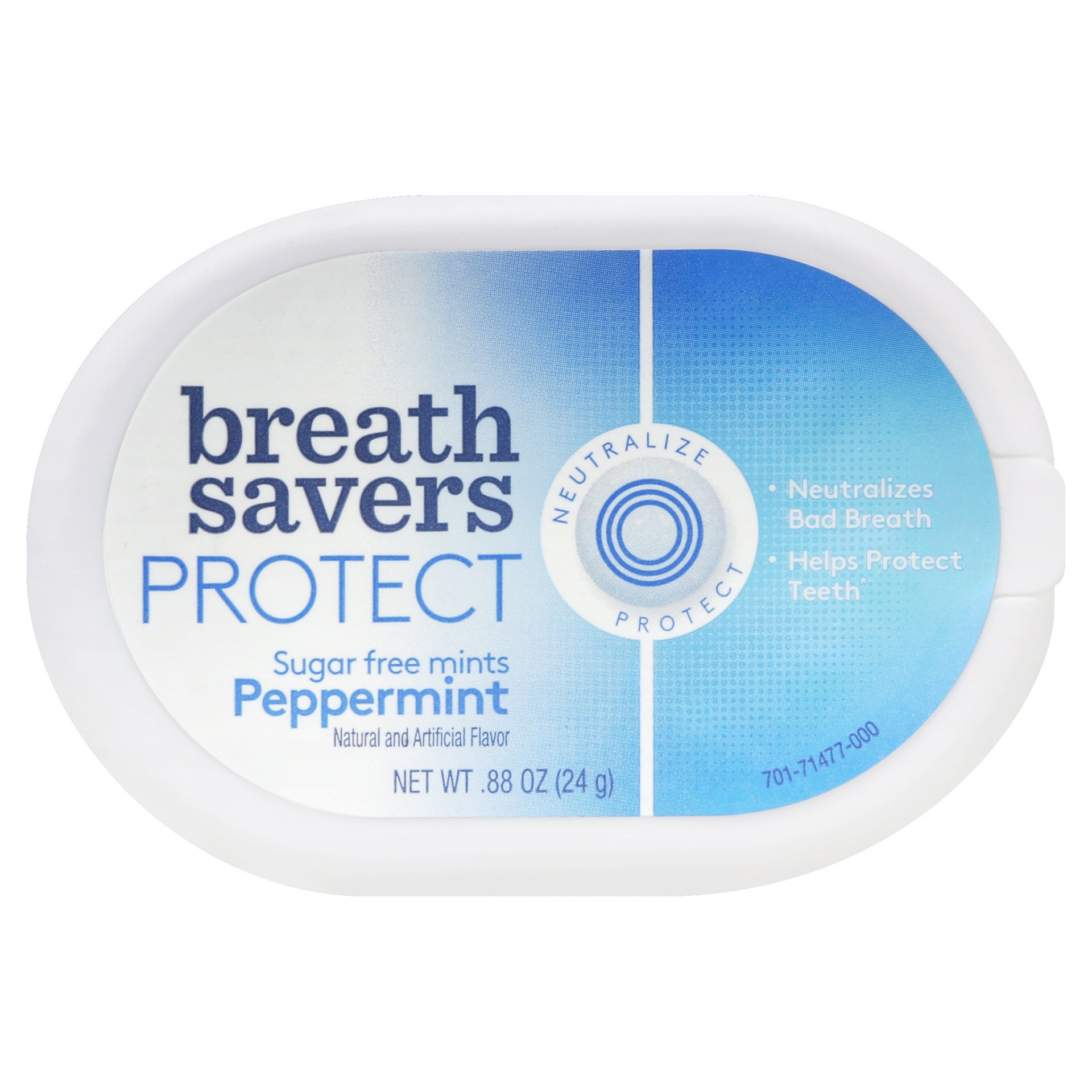 slide 1 of 3, Breath Savers Peppermint Protect Sugar Free Mints, 0.88 oz