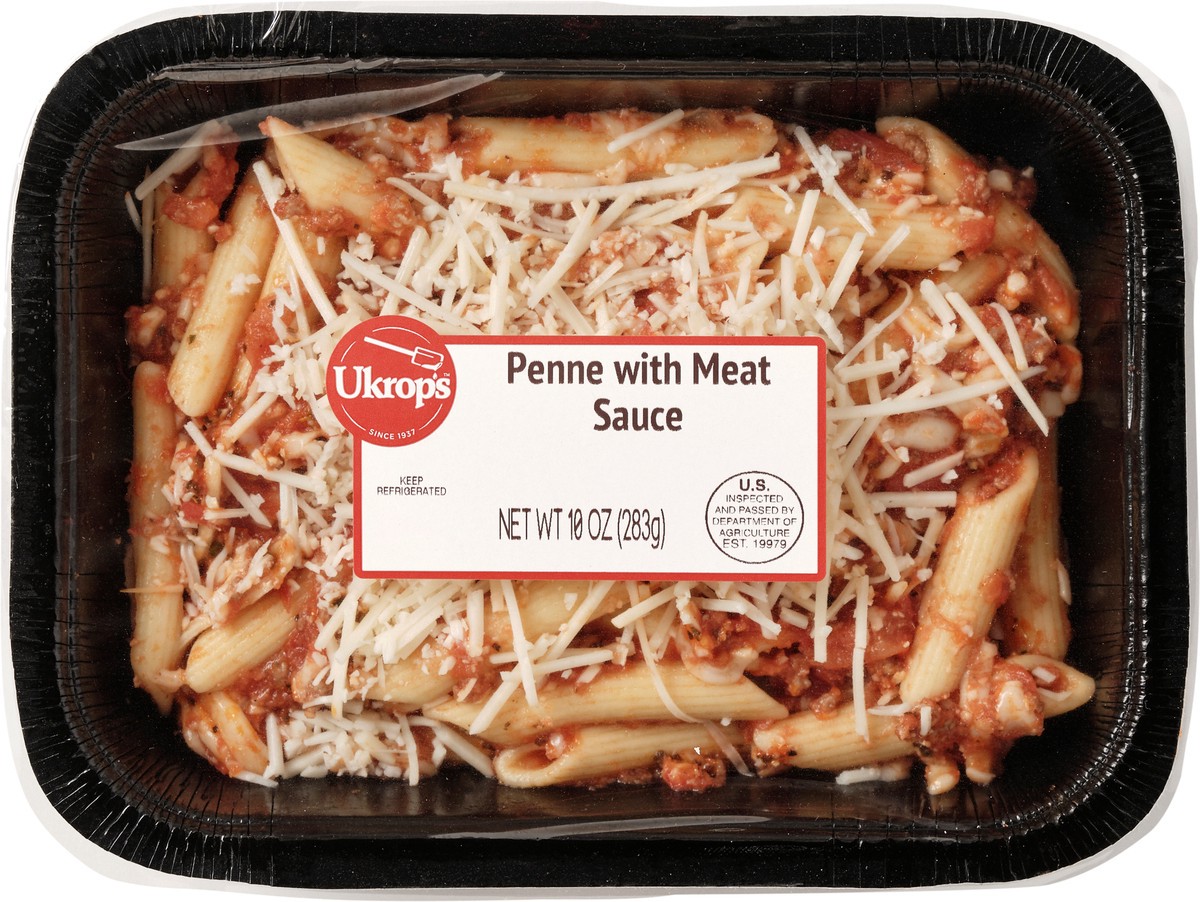 slide 3 of 3, Ukrop's Penne with Meat Sauce, 10 oz