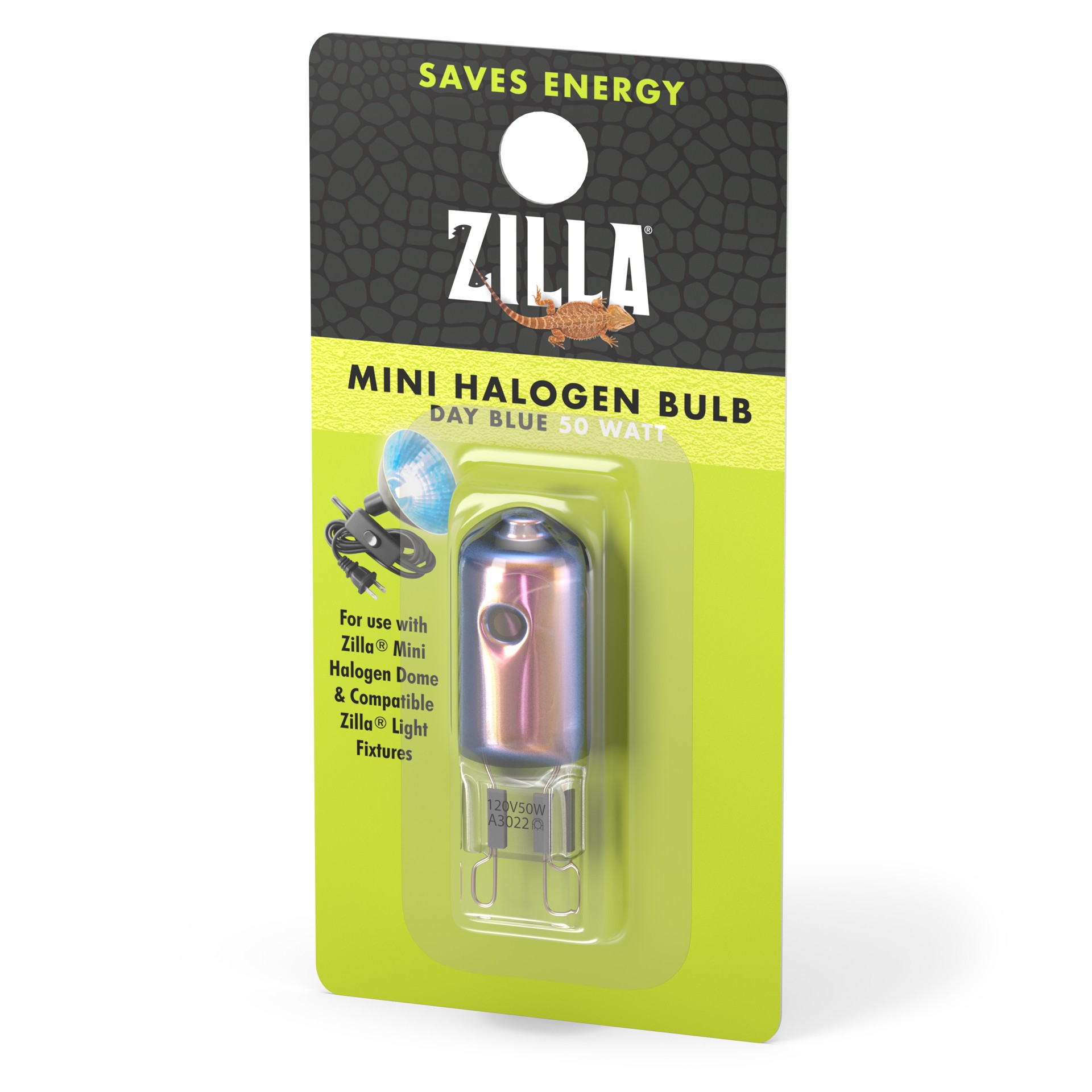 slide 1 of 10, Zilla Light & Heat Mini Halogen Bulbs Day Blue 50 Watts, 1 ct