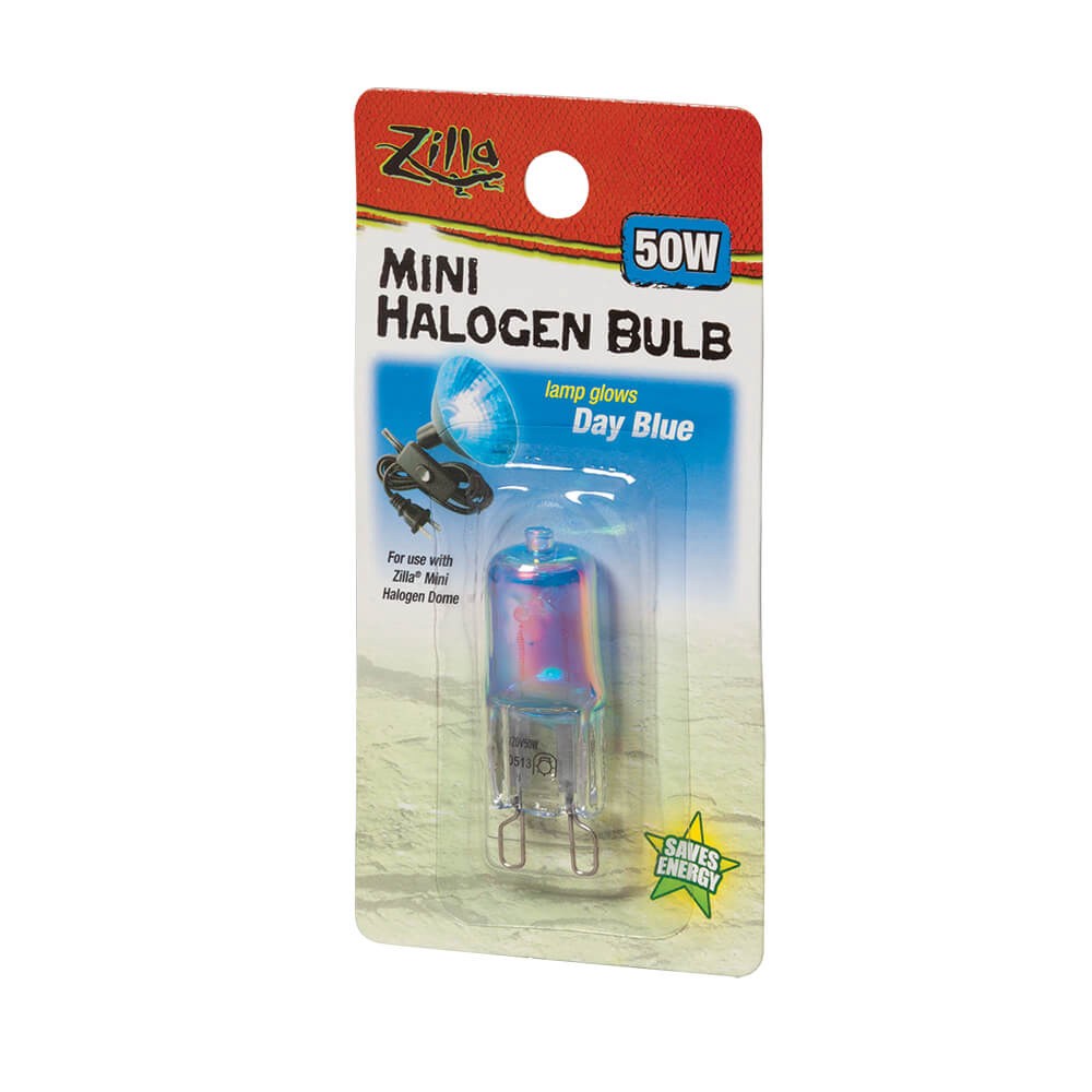 slide 4 of 10, Zilla Light & Heat Mini Halogen Bulbs Day Blue 50 Watts, 1 ct