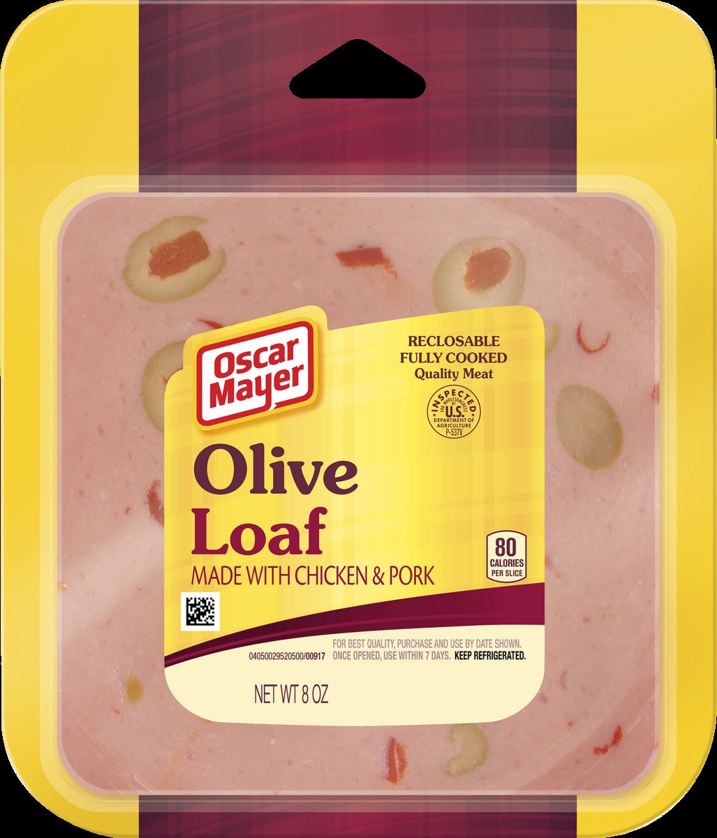 slide 2 of 2, Oscar Mayer Olive Loaf Made With Chicken & Pork Lunch Meat, 8 oz. Pack, 8 oz