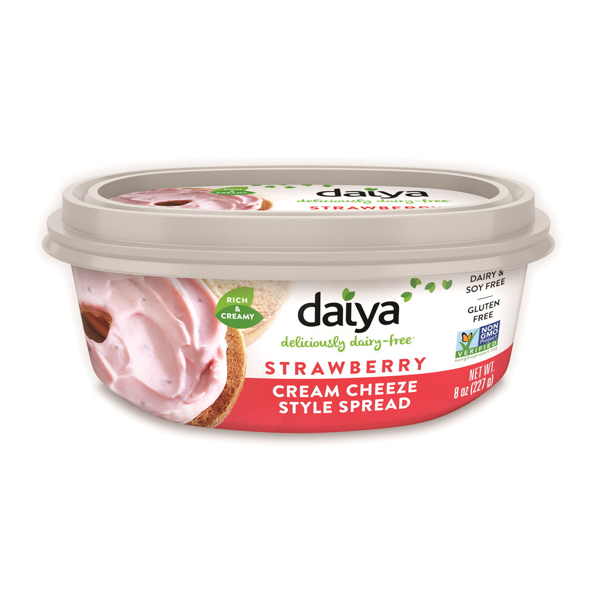 slide 1 of 2, Daiya Dairy Free Strawberry Cream Cheese - 8 oz, 8 oz