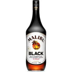 Malibu Black Flavored Caribbean Rum with Coconut Liqueur 750mL Bottle