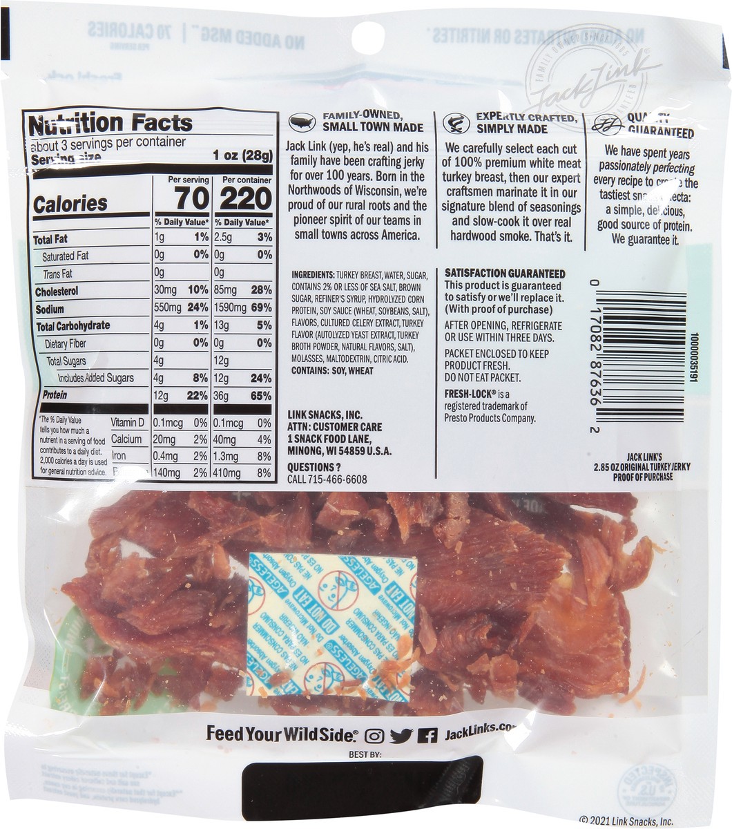 slide 5 of 9, Jack Link's Original Turkey Jerky 2.85 oz, 2.85 oz