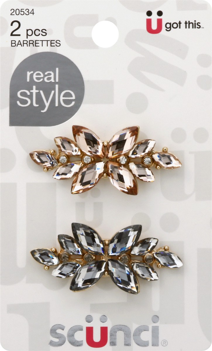 slide 1 of 9, scünci Trend Essentials Barrettes 2 Each, 2 ct