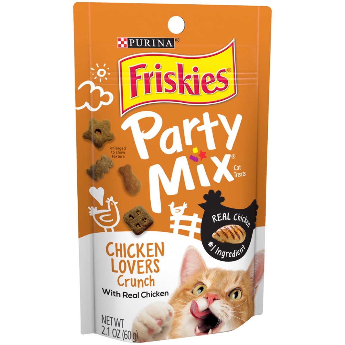 slide 2 of 11, Friskies Party Mix Chicken Lovers Crunch Cat Treats, 2.1 oz